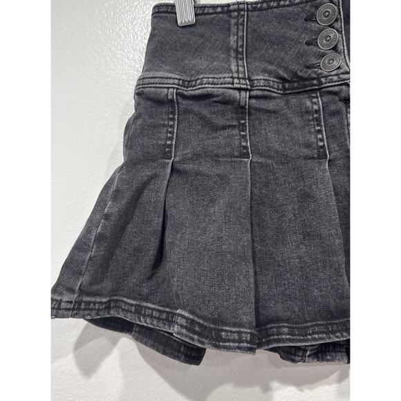BDG Micro Black Micro Mini Skirt Womens Size Small Pleated Y2K Look Rave Denim - Picture 3 of 9